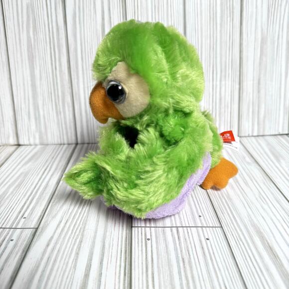 Wild Republic Huggers Green Parrot Stuffed Animal - 8" Plush - Picture 4 of 5